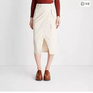 Future Collective wrap midi cargo Skirt